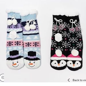 Ladies Hallmark Faux shearling slipper socks size 4-10 Brand new